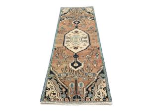Semi Antique Rusty Beige Tribal 2'5 X 7'9 Hamedan Persian Runner Rug