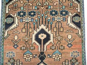 Semi Antique Rusty Beige Tribal 2'5 X 7'9 Hamedan Persian Runner Rug