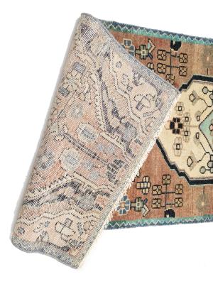 Semi Antique Rusty Beige Tribal 2'5 X 7'9 Hamedan Persian Runner Rug