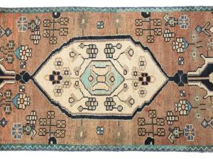 Semi Antique Rusty Beige Tribal 2'5 X 7'9 Hamedan Persian Runner Rug
