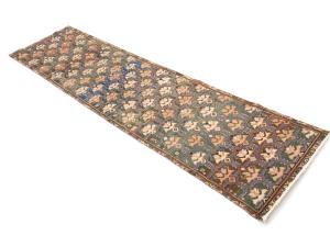 Semi Antique Brown Tribal 2x9 Hamedan Persian Runner Rug