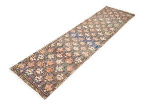 Semi Antique Brown Tribal 2x9 Hamedan Persian Runner Rug