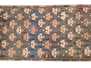 Semi Antique Brown Tribal 2x9 Hamedan Persian Runner Rug