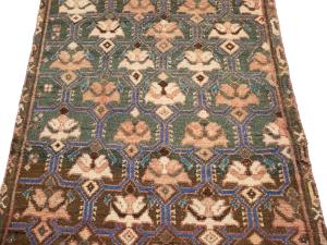 Semi Antique Brown Tribal 2x9 Hamedan Persian Runner Rug