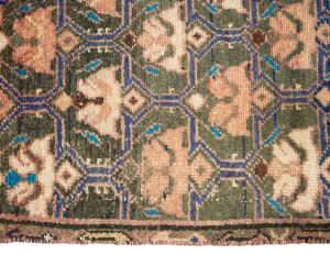 Semi Antique Brown Tribal 2x9 Hamedan Persian Runner Rug