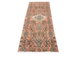 Semi Antique Muted Colors Tribal 3X7 Hamedan Persian Runner Rug