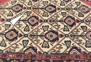 Vintage Cream Floral Tribal 3X5 Hamedan Persian Rug