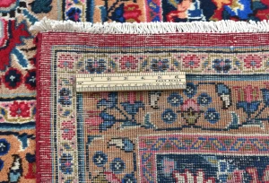 Vintage Red Traditional 10X13 Sabzevar Persian Rug