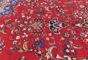 Vintage Red Traditional 10X13 Sabzevar Persian Rug