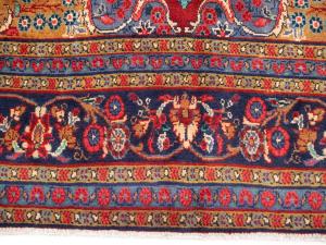 Vintage Red Floral Traditional 6'8 x 12'6 Hamedan Persian Rug
