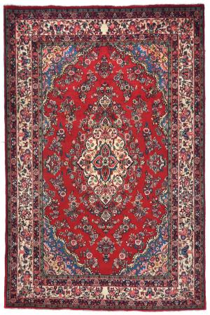 Vintage Red Floral Traditional 7x10 Hamedan Persian Rug