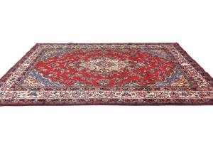 Vintage Red Floral Traditional 7x10 Hamedan Persian Rug