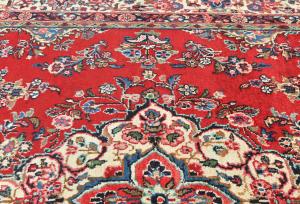 Vintage Red Floral Traditional 7x10 Hamedan Persian Rug