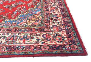 Vintage Red Floral Traditional 7x10 Hamedan Persian Rug