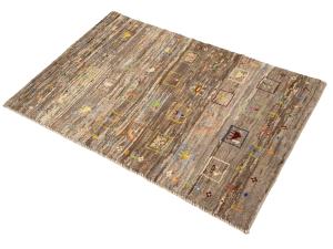 Brown Tribal Pictorial 2'8X4'1 Gabbeh Persian Rug