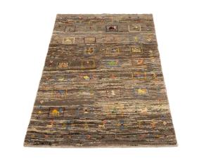 Brown Tribal Pictorial 2'8X4'1 Gabbeh Persian Rug