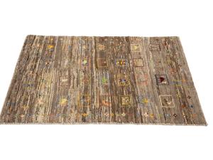 Brown Tribal Pictorial 2'8X4'1 Gabbeh Persian Rug