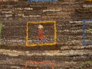 Brown Tribal Pictorial 2'8X4'1 Gabbeh Persian Rug
